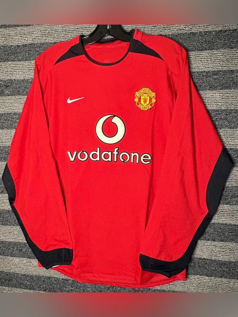 Vintage 2002/04 Nike Manchester United Long Sleeve Soccer Jersey Football Kit S